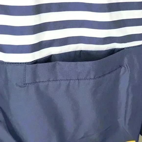 GameDay Michigan Wolverings Blue & White Stripped Hooded Lightweight Jacket Sz M - Picture 9 of 10